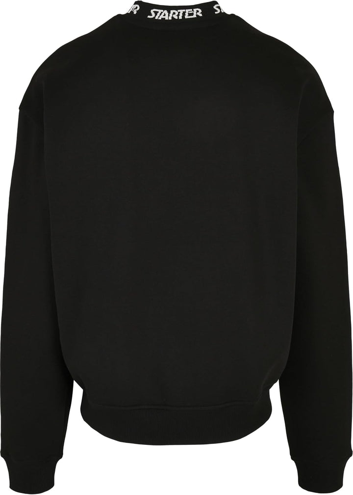 STARTER BLACK LABEL Herren Starter Jaquard Rib Crewneck XXL Schwarz, XXL Schwarz