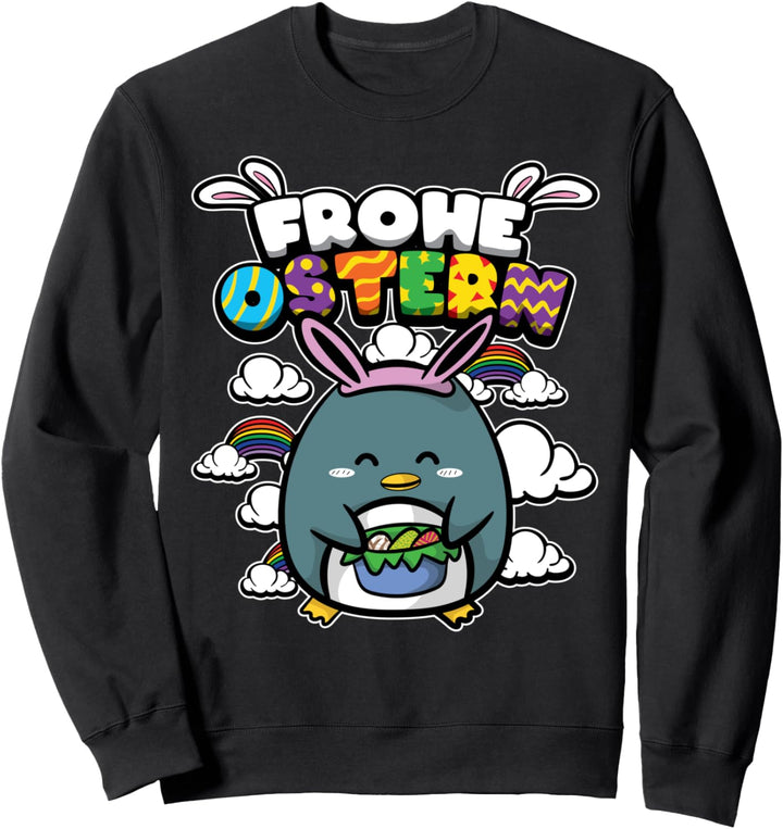 Frohe Ostern - Ostertiere - Süsser getarnter Pinguin Sweatshirt