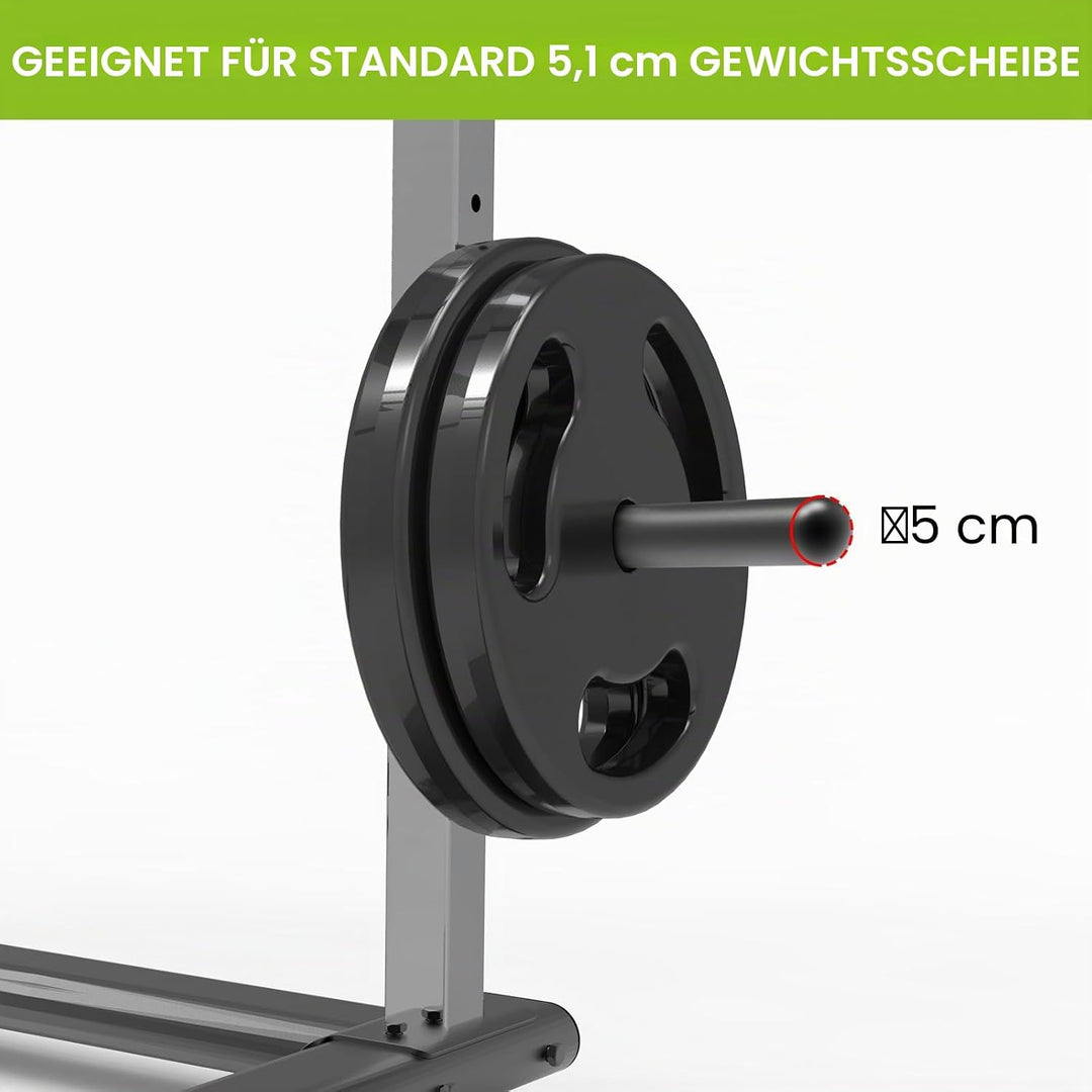 Kipika Hantelscheibenhalter für 2x2 und 3x3 Power Rack - Power Rack Aufsatz für Hantelscheiben - Pas