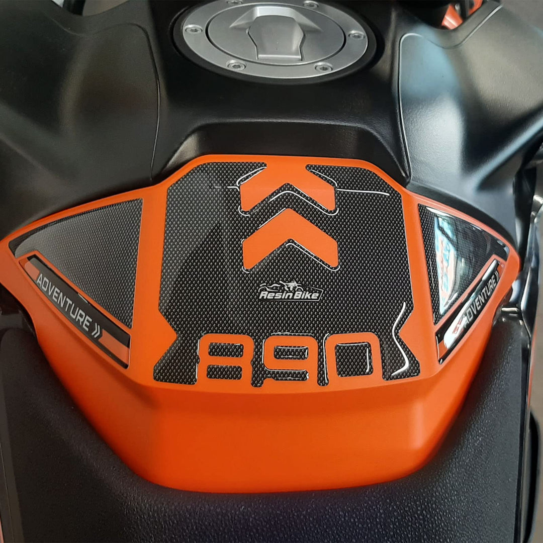 Resin Bike Aufkleber für Motorrad Kompatibel mit KTM 890 Adventure R 2021. Tankabdeckung vor Stössen