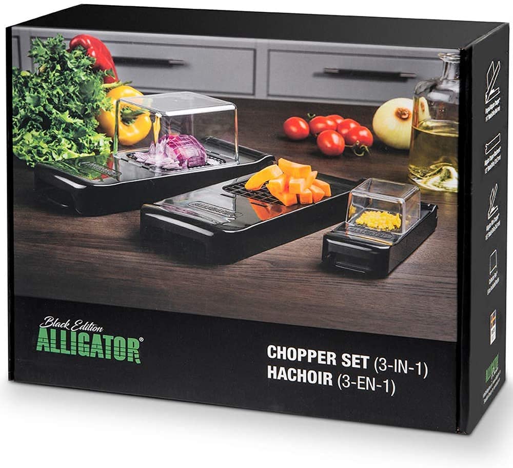 ALLIGATOR 3002 – Multifunktions-Zerkleinerer 3-in-1 – Gemüseschneider – Zwiebelschneider – Pommessch