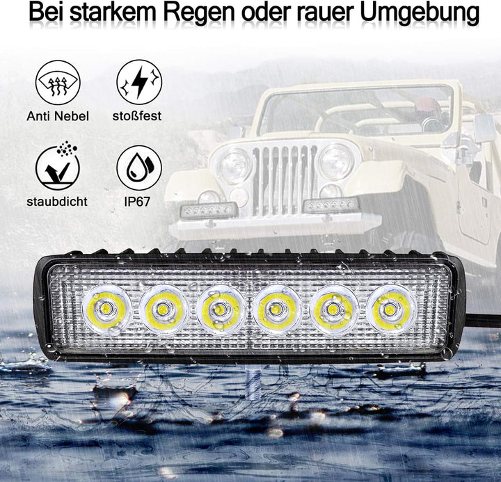 HENGMEI 18W LED Arbeitsscheinwerfer Reflektor Scheinwerfer Arbeitslicht LED Zusatzscheinwerfer Light