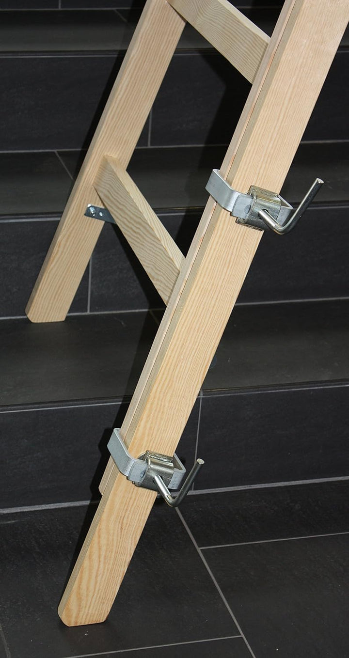 2 x Verlängerung Leiter 120cm für Holzleiter inkl. 4 Klammern Malerleiter Holmverlängerung Leiterver