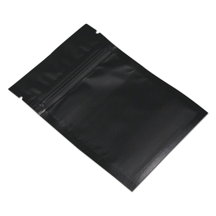WACCOMT Pack 100 Stücke Matte Aluminiumfolie Verpackung Tasche Reissverschluss Selbstdicht Flachbeut