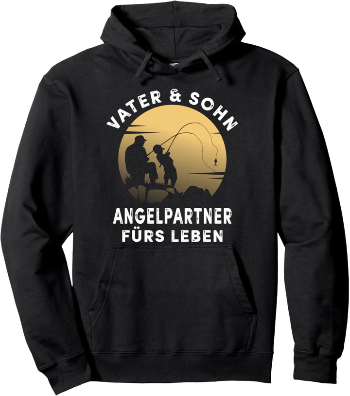 Vater Sohn Angelpartner Angeln Papa Sohn Angler Geschenk Pullover Hoodie