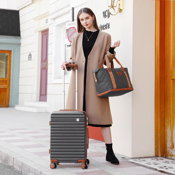 Joyway Hartschalen Koffer Set 3 Stück,Handgepäck Reisekoffer 4 Rollen Leicht, Rollkoffer mit Trolley
