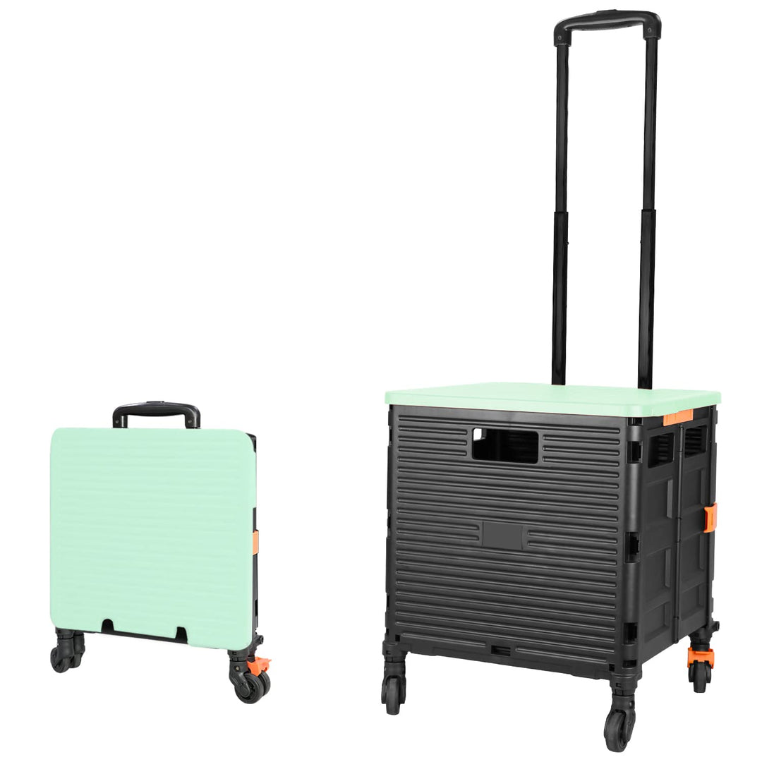 Wagen Faltbar mit Rädern, 1,93Cu ft/100Lbs Edelstahl mit Hoher Kapazität Robuster und Langlebiger Ei