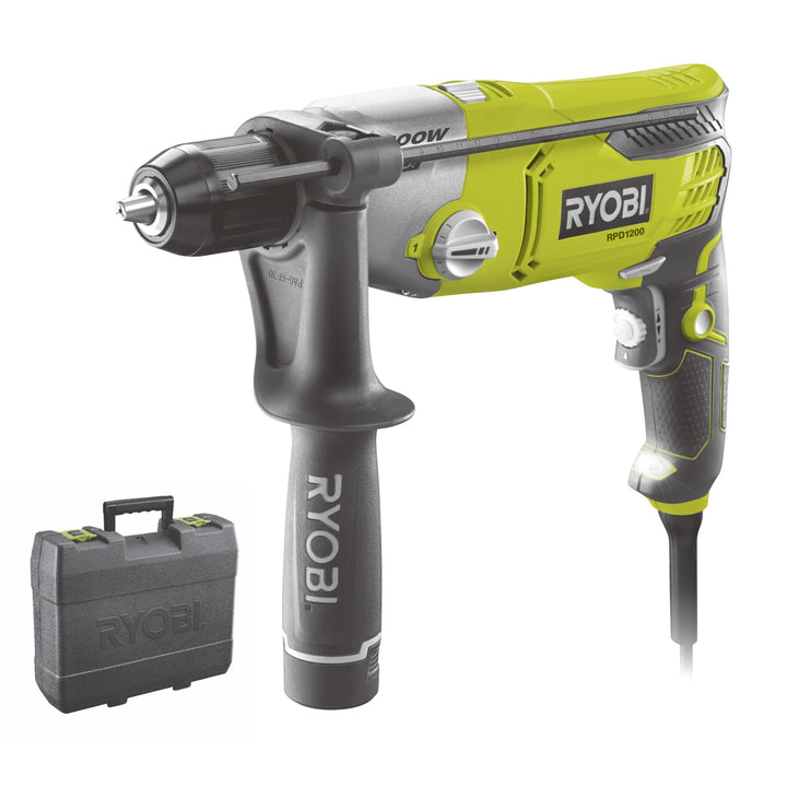 Ryobi RPD1200K 2-stufiger Schlagbohrer, 1200 W, 360 Grad Fall, 230 V, 1200 W