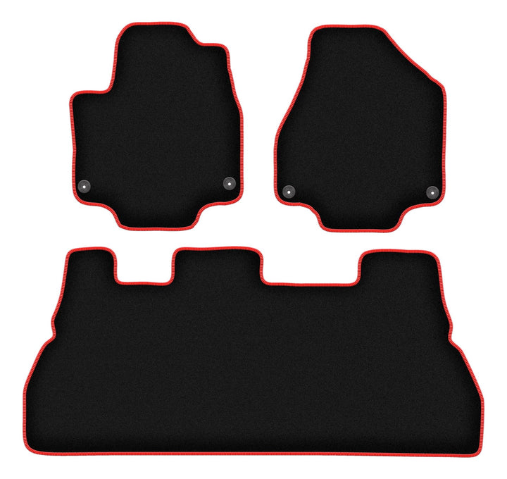 Velours Fussmatten 3-TLG Set passend für Chrysler Pacifica II (2017-) | Qualität: LUX – Massgenau &