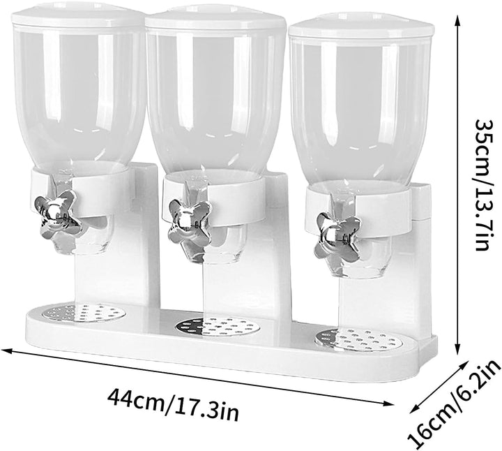 Müslispender Doppelt - Snackspender - Cereal Dispenser, Cornflakes Spender - Doppelspender für Süssi