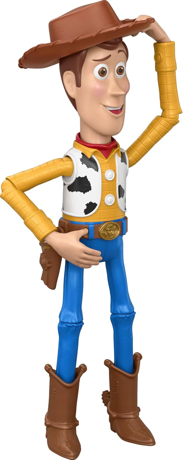Mattel Disney Pixar Toy Story 5 grosse Woody-Figur, ca. 30 cm gross, Sheriff Woody Spielzeug aus dem