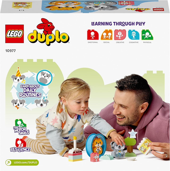 LEGO 10977 DUPLO Mein erstes Hündchen & Kätzchen - mit Ton, Steine für Kleinkinder von 1,5-3 Jahre,