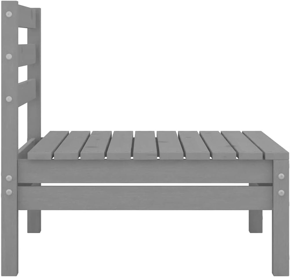 vidaXL Garten Mittelsofas 2 STK., Modular Gartenmöbel, Sofa Lounge Sessel für Garten Terrasse Balkon