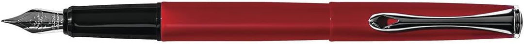 Diplomat D40601023 Esteem Red Lacquer Füllfederhalter Fine Nib Alle Metallgehäuse rot