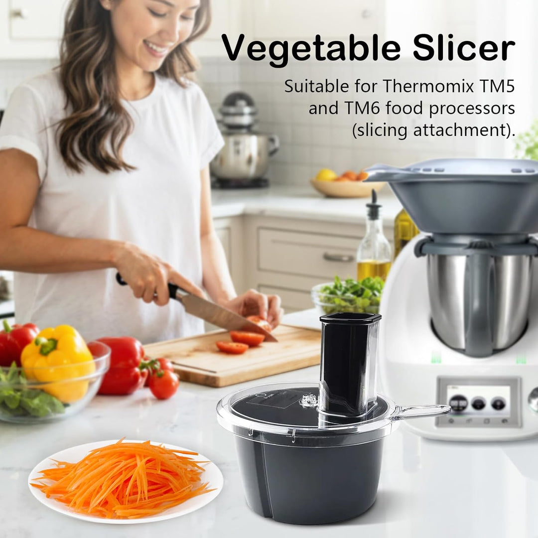 Gemüseschneider, Multifunktionaler Gemüsehobel für TM5 TM6 Zucchini Spaghetti Schneider aus Edelstah