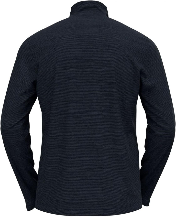 Odlo Herren Roy_542332 Mid Layer mit Reissverschluss (1er Pack) S Dark Sapphire - Black - Stripes, S