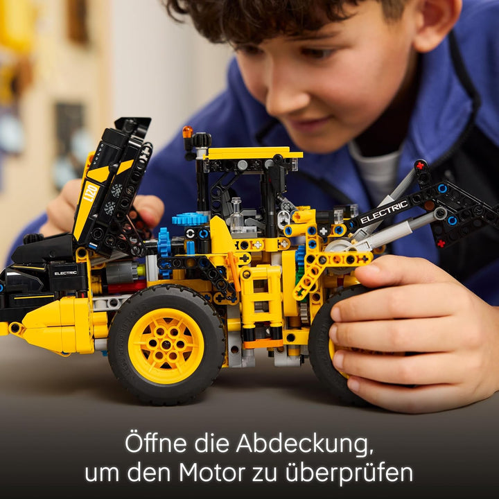 LEGO Technic Volvo L120 Electric Radlader - Baufahrzeug-Spielzeug mit Knicklenkung und beweglicher S