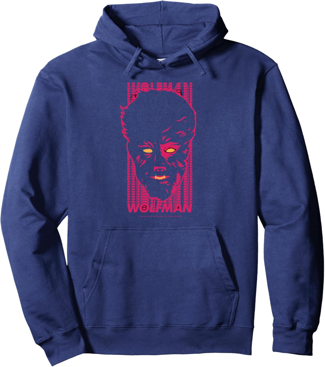 Universal Monsters The Wolf Man Pink Hue Portrait Pullover Hoodie