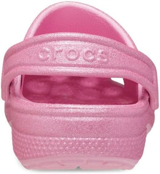 Crocs Unisex Kinder Classic Glitter Clog K Holzschuh 32/33 EU Rosa Tweed Glitzer