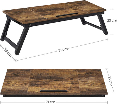 SONGMICS Laptoptisch, Laptopständer, Notebooktisch, Frühstückstablett, klappbare Beine, höhenverstel