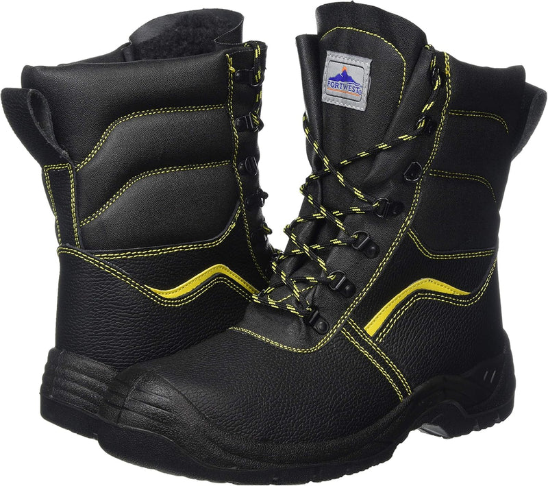 Portwest Steelite Fellgefütterter Sicherheitsstiefel S3 CI, Grösse: 46, Farbe: Schwarz, FW05BKR46 46