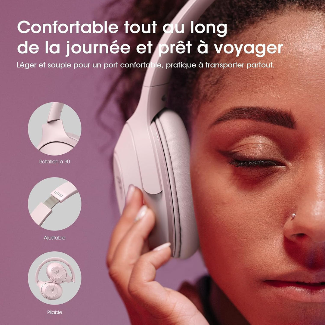 DOQAUS Bluetooth Kopfhörer Over Ear, 70 Stunden Spielzeit,Kopfhörer Kabellos Bluetooth mit 3 EQ-Modi