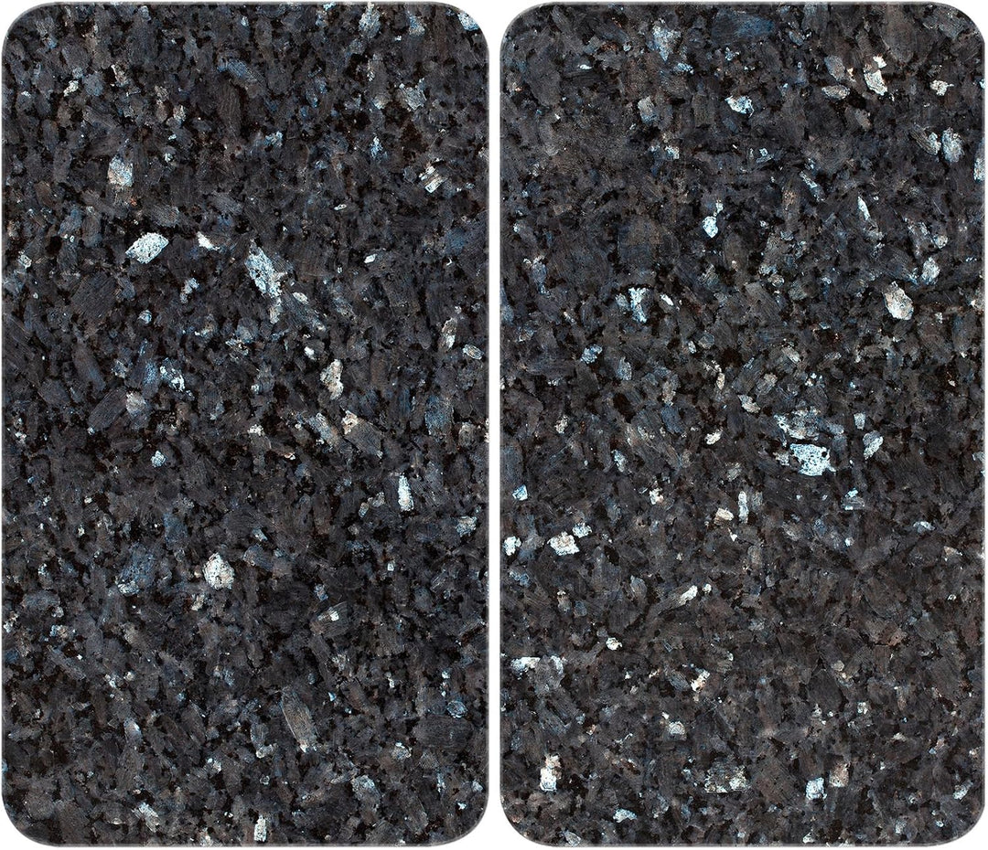 Maximex Herdabdeckplatte Universal Blauer Marmor 2er Set - 2er Set, Abdeckplatten für alle Herdarten