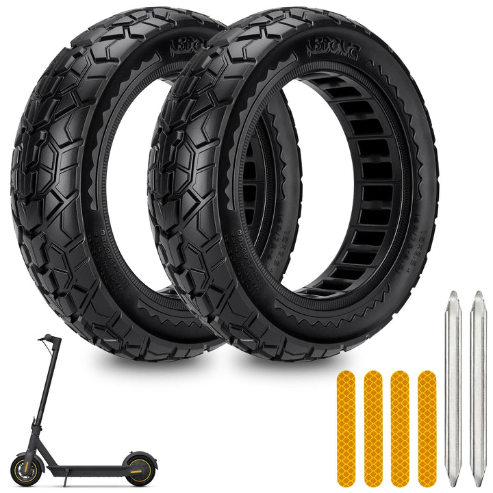 Xastro 2 PCS 10x2,50 Solid Scooter Reifen, 10 zoll E Scooter Reifen 60/70-6.5, Schlauchloser Reifen