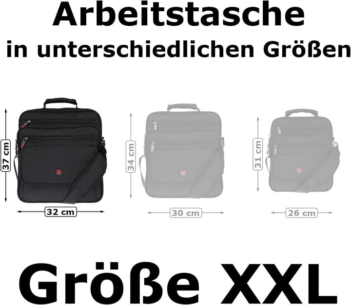 Christian Wippermann Profi Grösse M, L, XXL, Umhängetasche Flugbegleiter Herren Tasche Messenger Arb