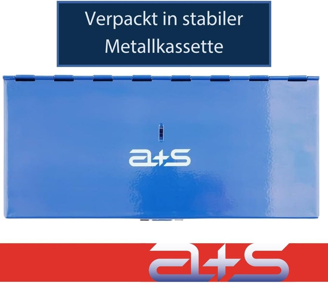 a+s Albrecht & Schulte 32 tlg. Gewindeschneid Satz metrisch M3-M12 | Handgewindebohrer + Gewindeschn