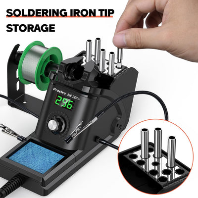 Lötstation, Preciva Lötkolben Set 60W Lötstation 90~480°C Lötkolben Set mit 2 aufsteckbaren helfende