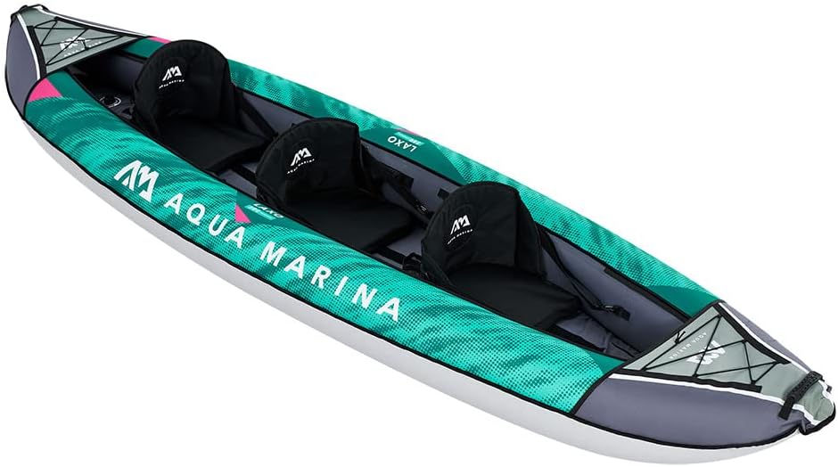 Aqua Marina , Kajak aufblasbar im Set für 2 – 3 Personen Laxo-380 2022 12‘6“ Paddelboot Kanu mit Pad