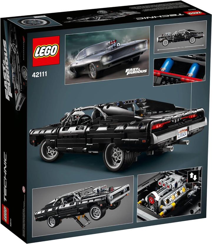 LEGO 42111 Technic Dom's Dodge Charger, Fast and Furious Modellauto für Kinder und Erwachsene, Rennw