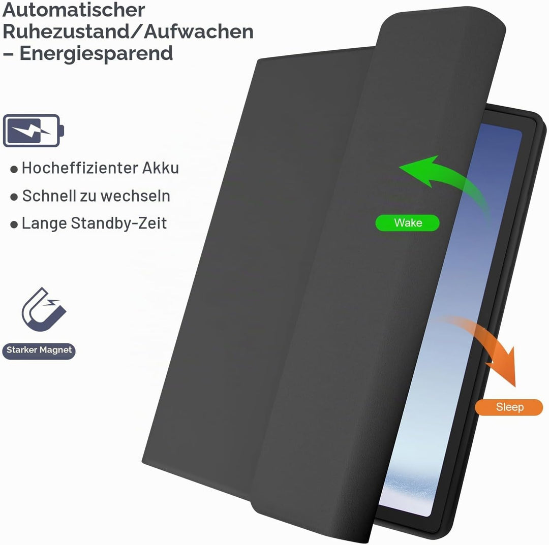 HOTLIFE Tastatur Hülle für Samsung Galaxy Tab А9+ 11 Zoll 2023(SM-X210/X215/X216B), Schutzhülle mit