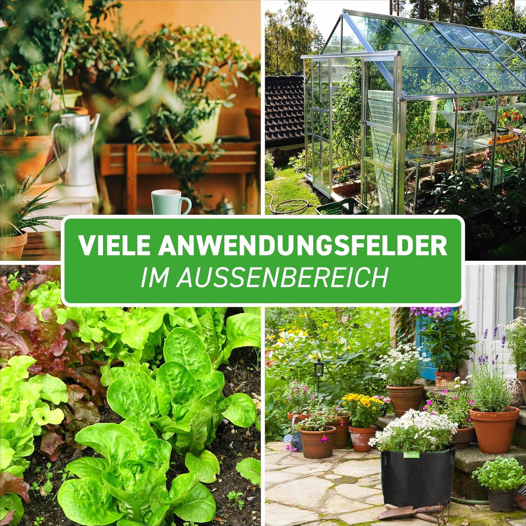 GardenMate 6X 30L Pflanzsack aus Vliesstoff Ø35.6cm Höhe 30.5cm - GREENLINE 30 Liter - 6er Set Green