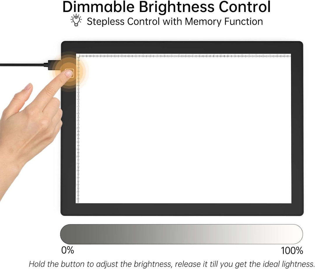 Diascanner Ultradünner Dimmbar LED Leuchtplatte - 5600K - 30 x 21 Zentimeter - Hintergrundbeleuchtun