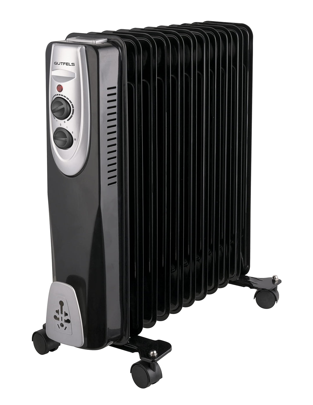 Gutfels HR 32011 sw Öl-Radiator | 3 Heizstufen | 11 Rippen | 2500 Watt Leistung | Schwarz, 5050076,