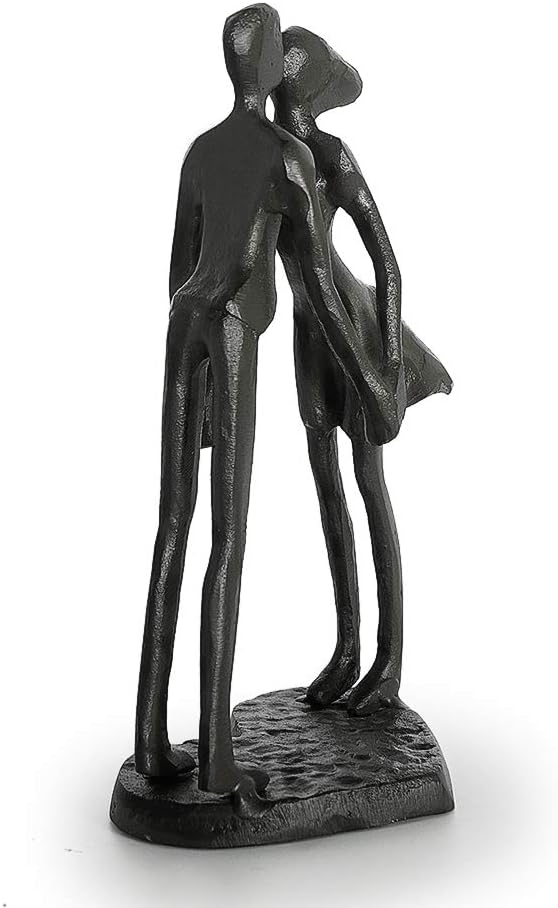 Aoneky Paar Eisenskulptur - Paar Statuette Geschenk zum Hochzeitstag, Geburtstag, Hochzeit, Weihnach