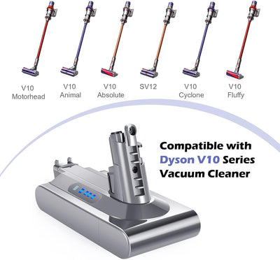 ZEYXINH Ersatzakku für Dyson V10 Akku, 25,2V 3800mAh Ersatzakku für Dyson V10 Animal V10 Absolute V1