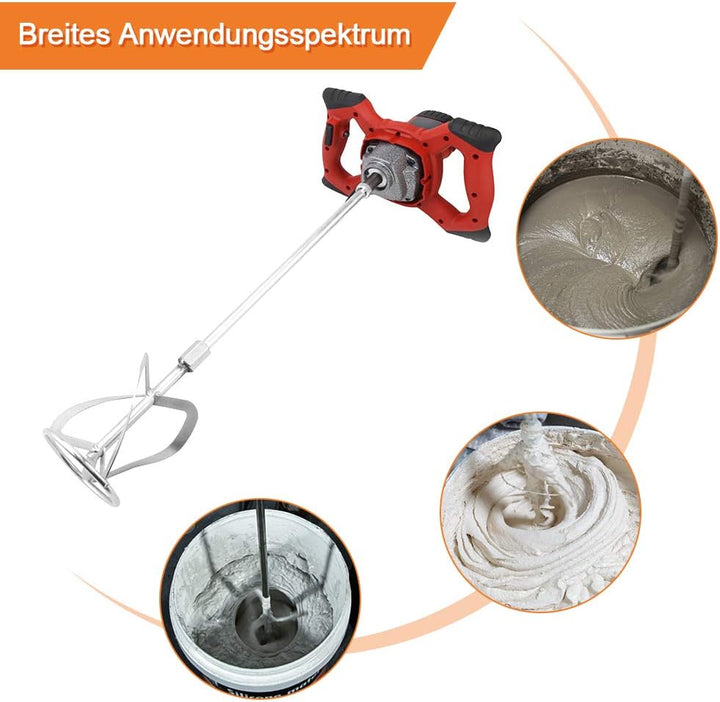 Farb-Mörtelrührer, Rührwerke Mörtelrührer Zementrührer Betonrührer Ergonomische Handgriffe mit 6 Ges