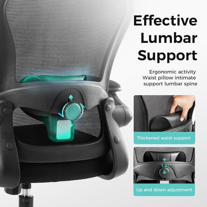 ALPHA HOME Bürostuhl Ergonomischer, Schreibtischstuhl Höhenverstellbar Chefsessel Ergonomisch Comput