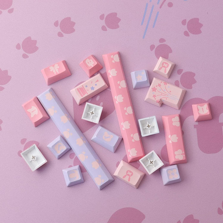 Keycaps,143 Tasten KCA Profil Custom Keycaps Set für Cherry MX Gateron Kailh Switches Mechanische Ga