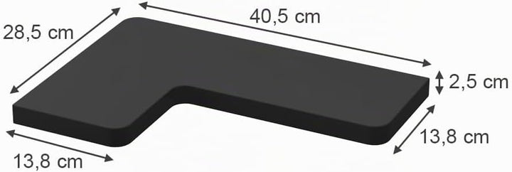 Vicco Eckregal Curva, Bücherregal, Schwarz, 40.5 x 2.5 cm 3er Set, Schwarz