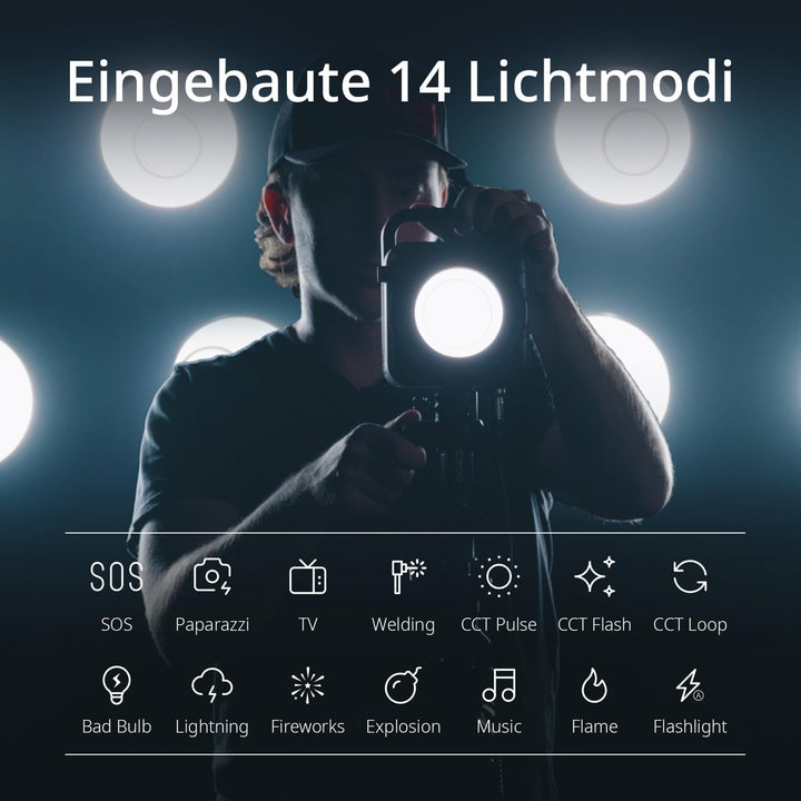 ZHIYUN Molus G300 [Official] Videolicht 300W, COB LED Videoleuchte mit Bowens Mount, Bi-Color Stream