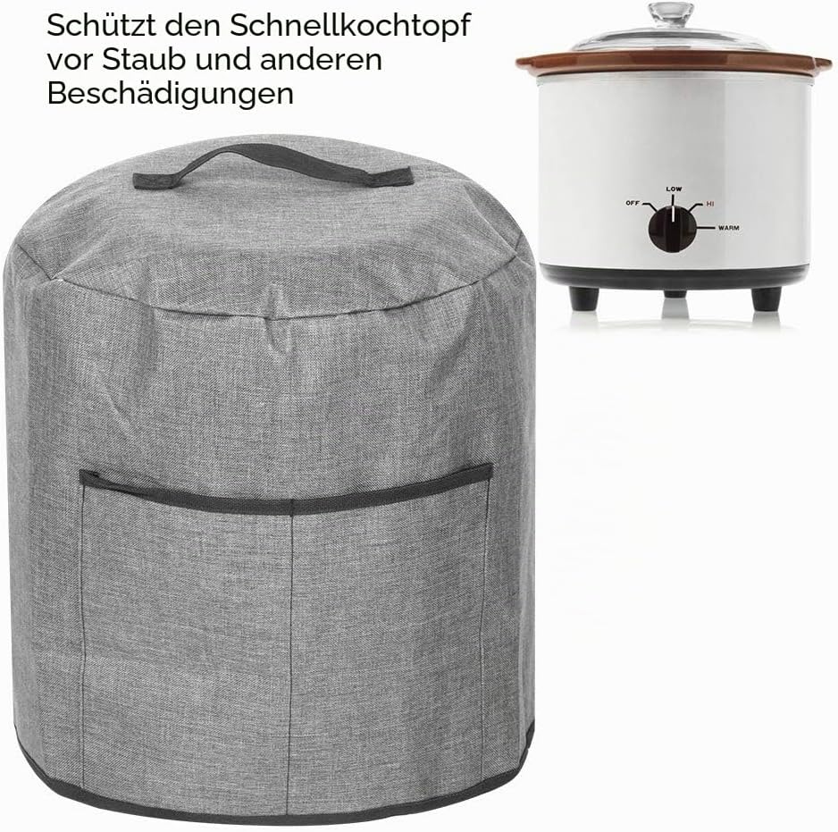 MOUMOUTEN Runde Schnellkochtopf Schutzhülle, Luftfritteuse Schutztasche Schnellkochtopf Abdeckung, S