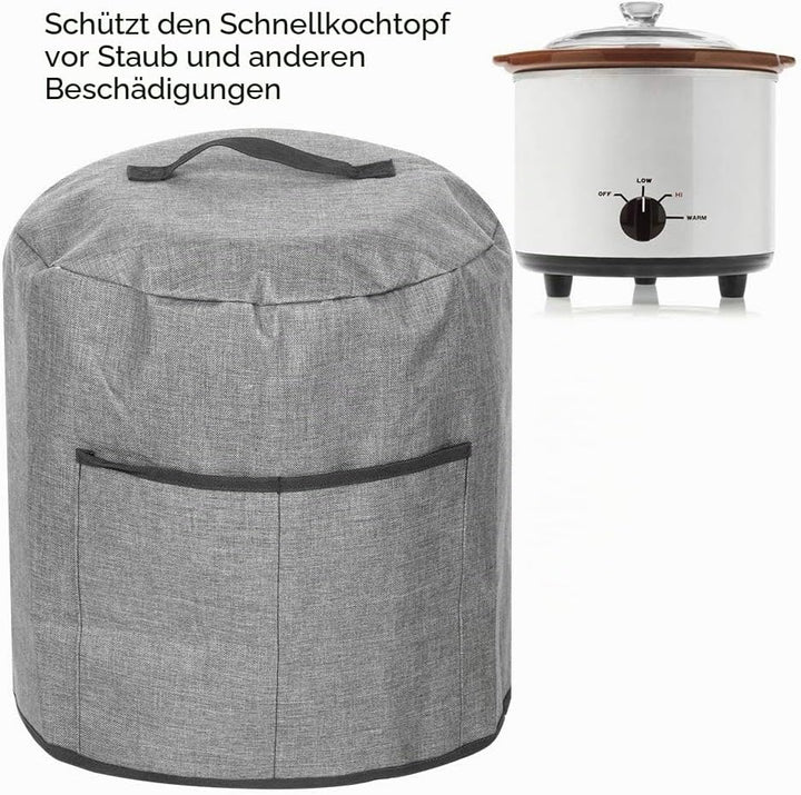 MOUMOUTEN Runde Schnellkochtopf Schutzhülle, Luftfritteuse Schutztasche Schnellkochtopf Abdeckung, S