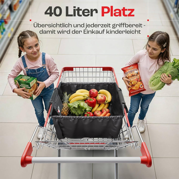 achilles Einkaufswagentasche faltbar, Einkaufswagentasche zum Einhängen, Shopper, Einkaufstasche für