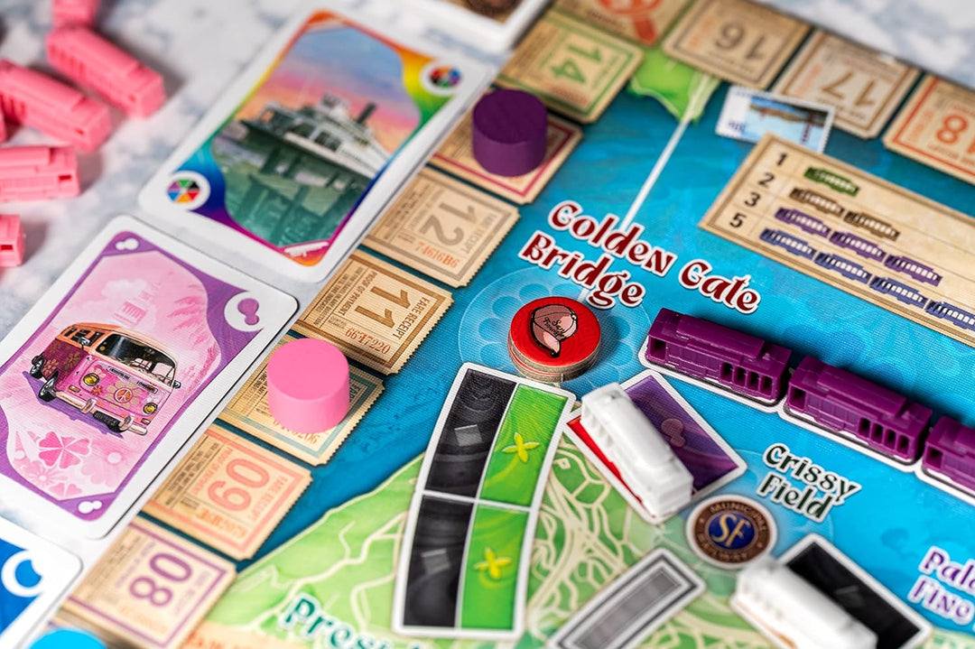 Days of Wonder, Zug um Zug: San Francisco, Brettspiel, ab 8 Jahren, 2–4 Spieler, 10–15 Minuten Spiel