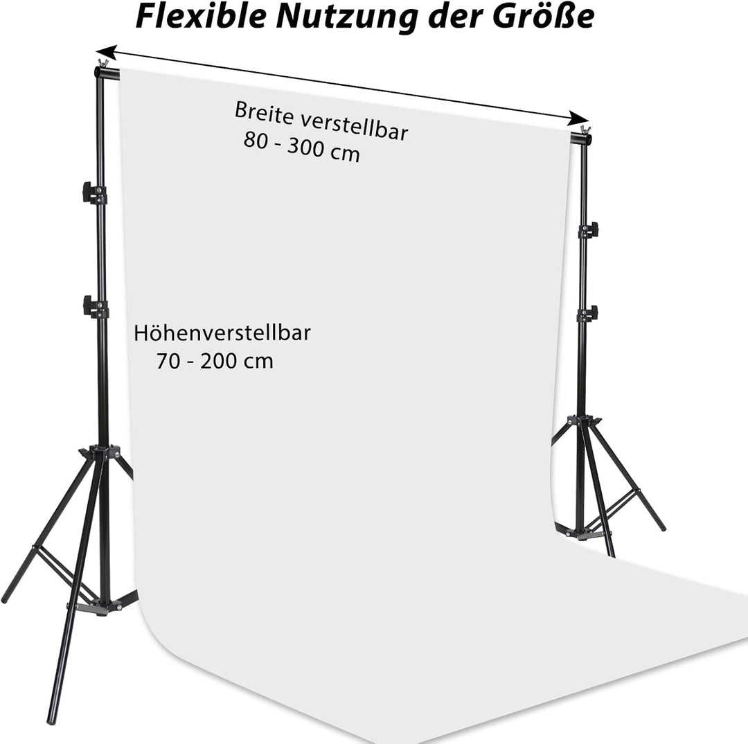 Youyijia 2 x 3m Hintergrund Fotografie Stützsystem Verstellbarer Fotostudio Hintergrundständer Photo