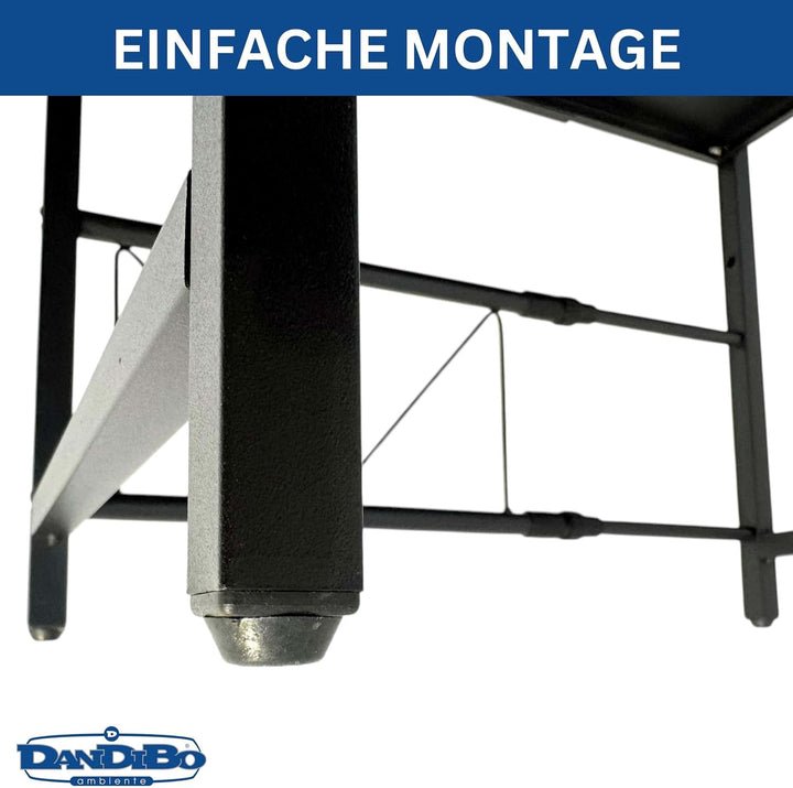 DanDiBo Verstellbares Küchenregal für Arbeitsplatte Schwarz Stehend 3 Stufig 40-64 cm Regal Küche 96